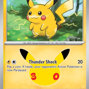 Pikachu 23/128 30th Celebration English card front
