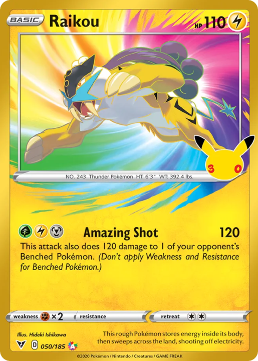 Raikou 50 30th Celebration: Classic Collection English card front