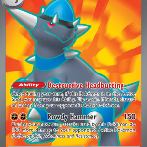Rampardos ex 100/84 Pitch Black English card front