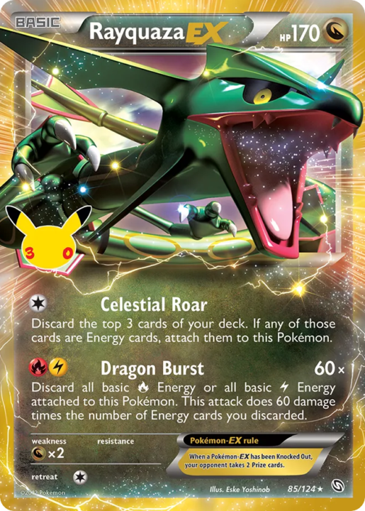 Rayquaza-EX 85 30th Celebration: Classic Collection English card front
