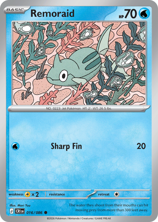 Remoraid 16/86 Chaos Rising English card front