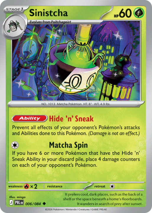 Sinistcha 6/84 Pitch Black English card front