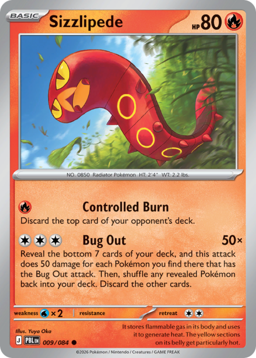Sizzlipede 9/84 Pitch Black English card front