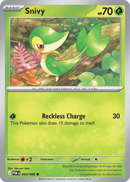 Snivy 4/88 Perfect Order English card front