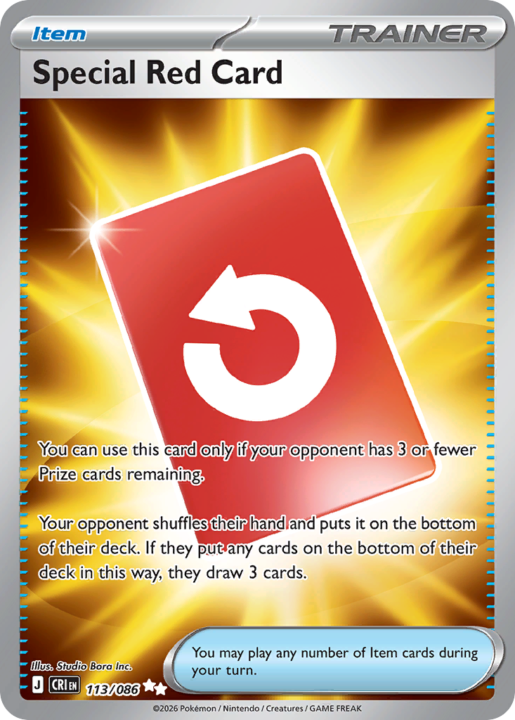 Special Red Card 113/86 Chaos Rising English card front
