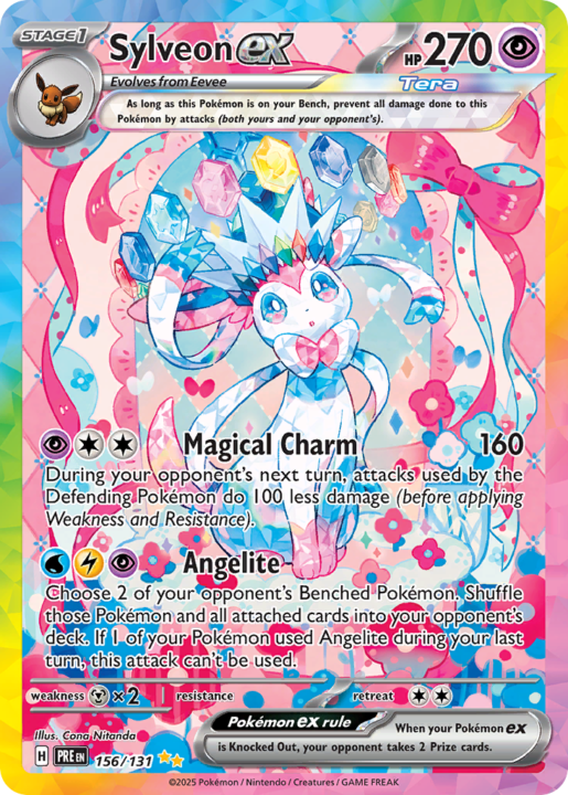 Sylveon ex 156/131 Prismatic Evolutions Special Illustration Rare English card front