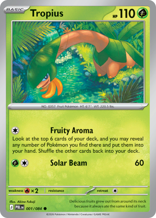 Tropius 1/84 Pitch Black English card front