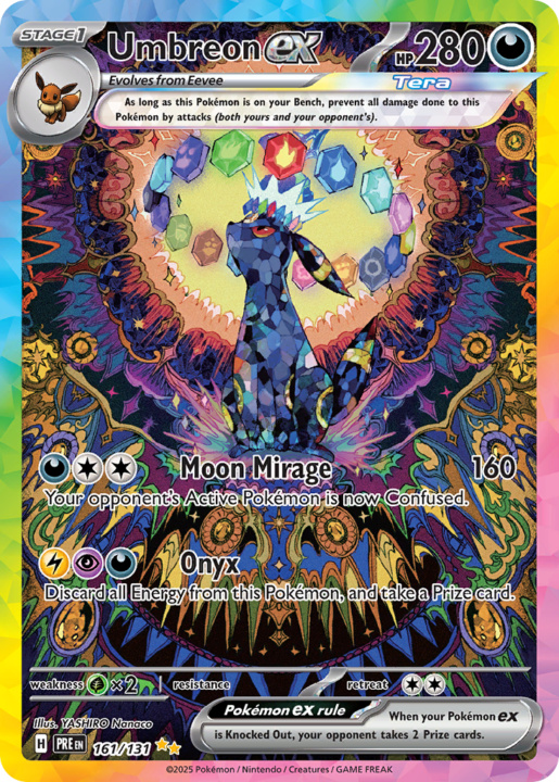 Umbreon ex 161/131 Prismatic Evolutions Special Illustration Rare English card front