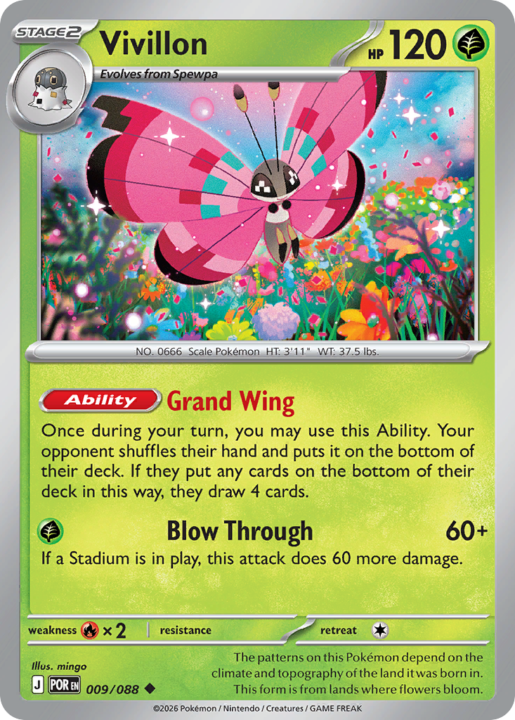 Vivillon 9/88 Perfect Order English card front