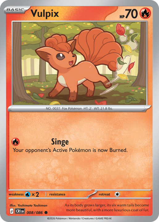 Vulpix 8/86 Chaos Rising English card front