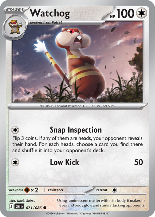 Watchog 71/86 Chaos Rising English card front